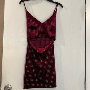Speechless velvet glittery midi strap dress size medium